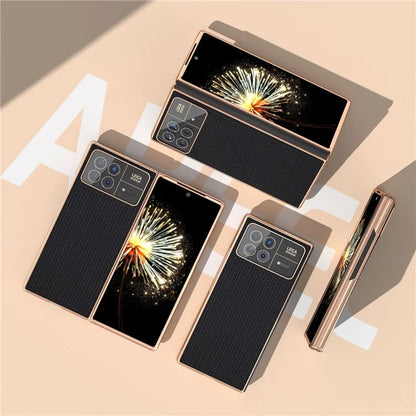 For Xiaomi Mix Fold 3 5G Case Genuine Cow Leather + PC Anti-Scratch Protective Phone Cover