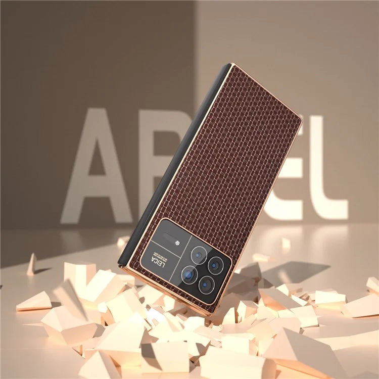 For Xiaomi Mix Fold 3 5G Case Genuine Cow Leather + PC Anti-Scratch Protective Phone Cover