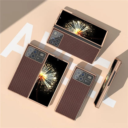 For Xiaomi Mix Fold 3 5G Case Genuine Cow Leather + PC Anti-Scratch Protective Phone Cover