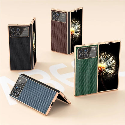 For Xiaomi Mix Fold 3 5G Case Genuine Cow Leather + PC Anti-Scratch Protective Phone Cover