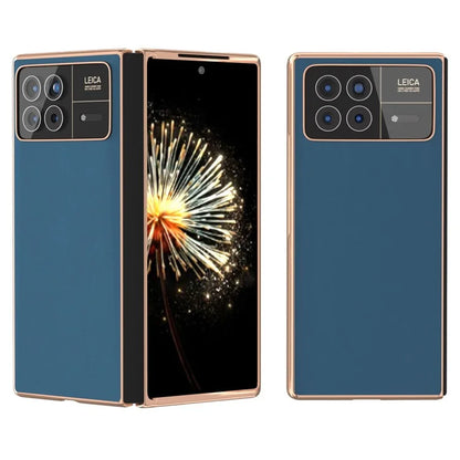 For Xiaomi Mix Fold 3 5G Case Soft-touch Genuine Cow Leather+PC Phone Cover
