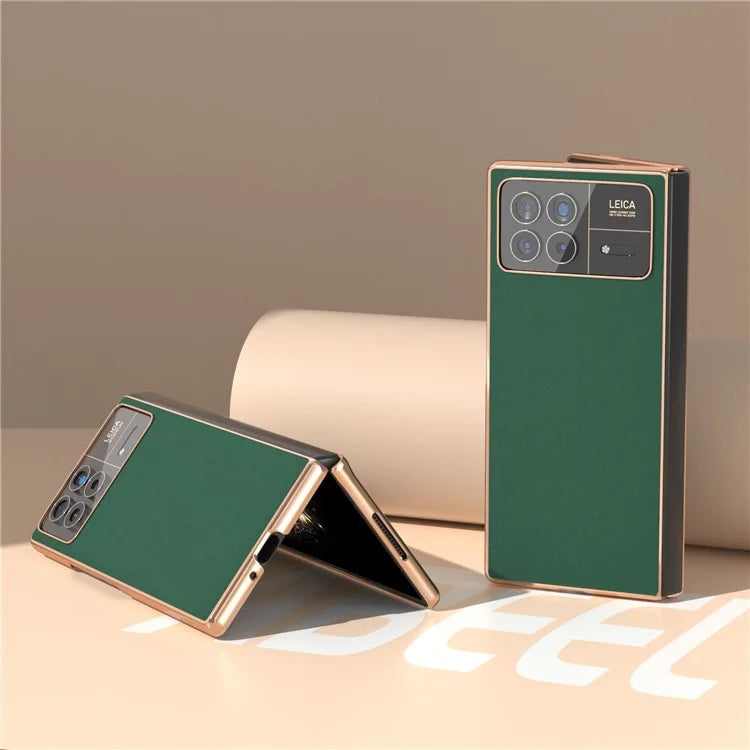 For Xiaomi Mix Fold 3 5G Case Soft-touch Genuine Cow Leather+PC Phone Cover