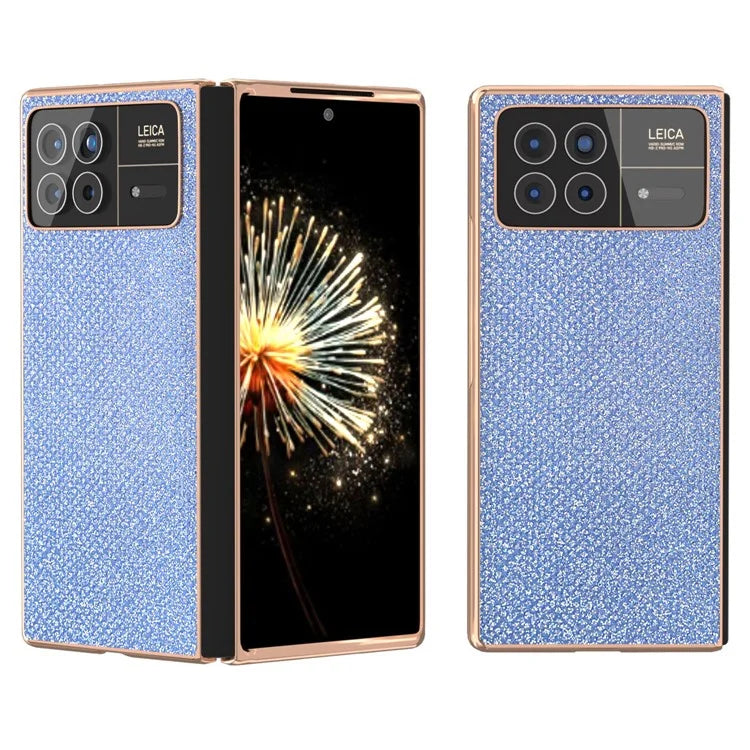 For Xiaomi Mix Fold 3 5G Case PU Leather+ PC Rhinestone Texture Back Phone Cover