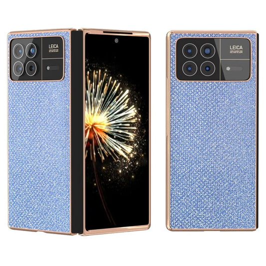 For Xiaomi Mix Fold 3 5G Case PU Leather+ PC Rhinestone Texture Back Phone Cover