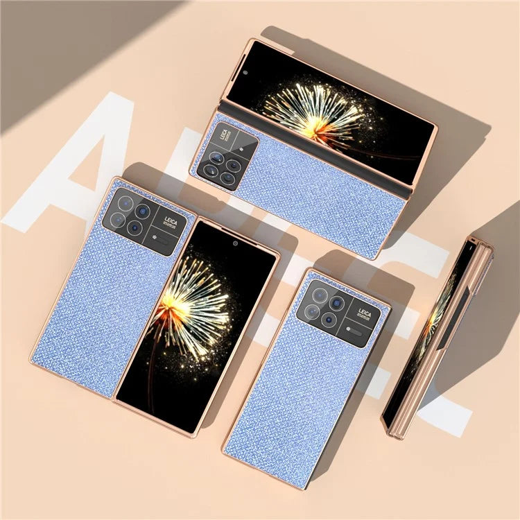 For Xiaomi Mix Fold 3 5G Case PU Leather+ PC Rhinestone Texture Back Phone Cover
