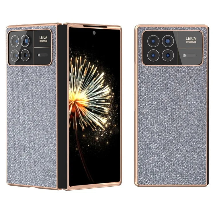 For Xiaomi Mix Fold 3 5G Case PU Leather+ PC Rhinestone Texture Back Phone Cover