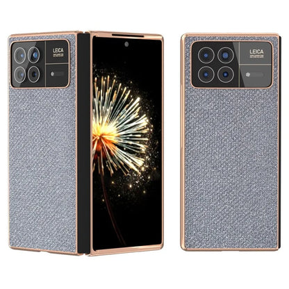 For Xiaomi Mix Fold 3 5G Case PU Leather+ PC Rhinestone Texture Back Phone Cover