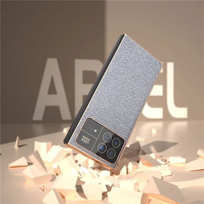 For Xiaomi Mix Fold 3 5G Case PU Leather+ PC Rhinestone Texture Back Phone Cover