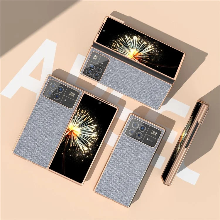For Xiaomi Mix Fold 3 5G Case PU Leather+ PC Rhinestone Texture Back Phone Cover