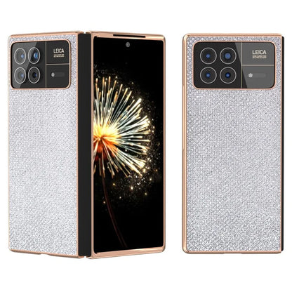 For Xiaomi Mix Fold 3 5G Case PU Leather+ PC Rhinestone Texture Back Phone Cover