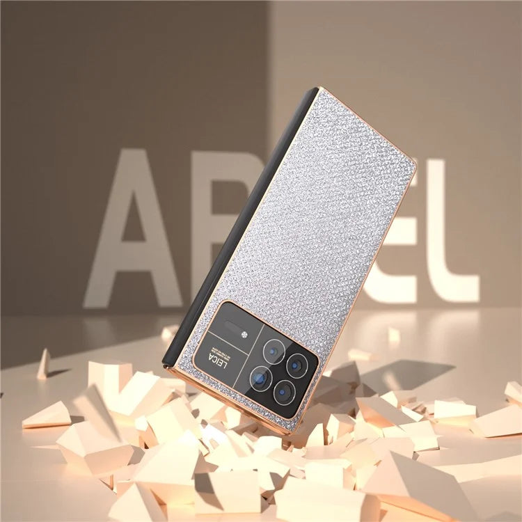 For Xiaomi Mix Fold 3 5G Case PU Leather+ PC Rhinestone Texture Back Phone Cover