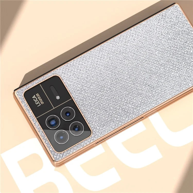 For Xiaomi Mix Fold 3 5G Case PU Leather+ PC Rhinestone Texture Back Phone Cover