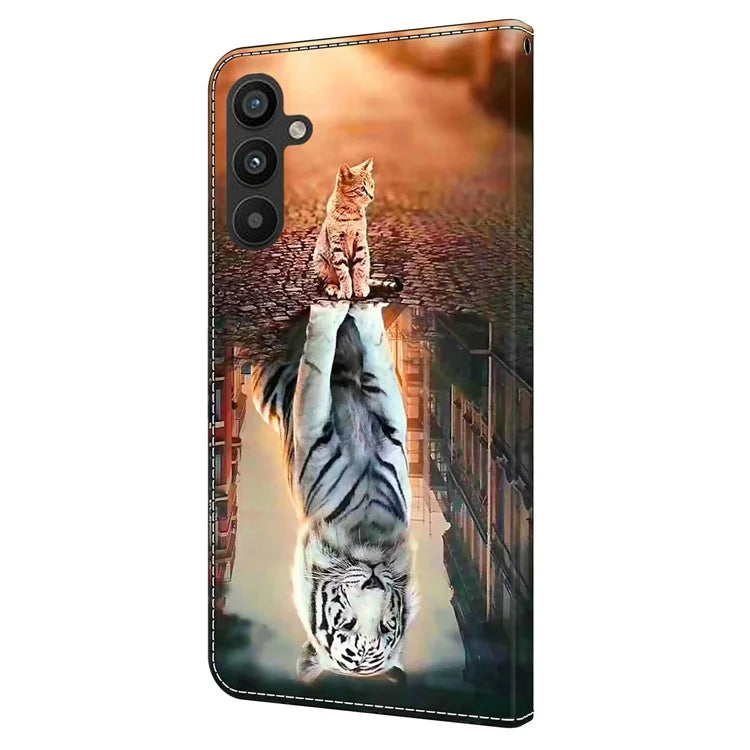 For Samsung Galaxy A15 4G Case Anti-scratch PU Leather 3D Pattern Phone Cover