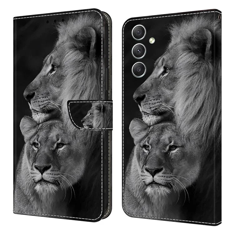 For Samsung Galaxy A15 4G Case Anti-scratch PU Leather 3D Pattern Phone Cover
