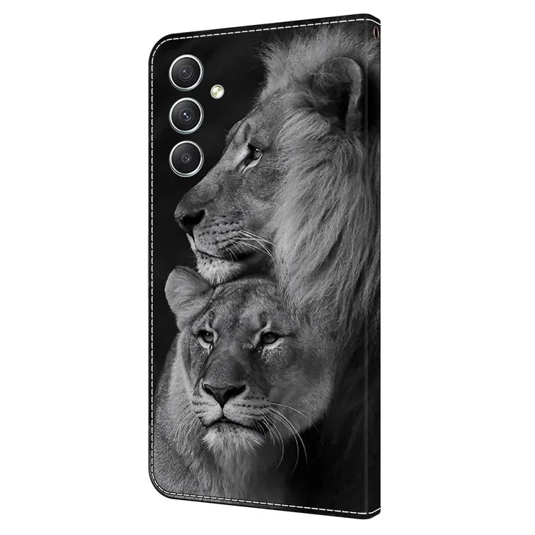 For Samsung Galaxy A15 4G Case Anti-scratch PU Leather 3D Pattern Phone Cover