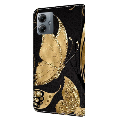 For Motorola Moto G14 4G Case 3D Creative Pattern PU Leather Flip Phone Cover