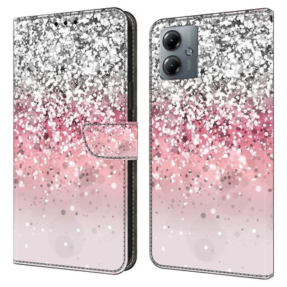For Motorola Moto G14 4G Case 3D Creative Pattern PU Leather Flip Phone Cover