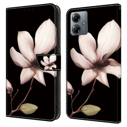 For Motorola Moto G14 4G Case 3D Creative Pattern PU Leather Flip Phone Cover