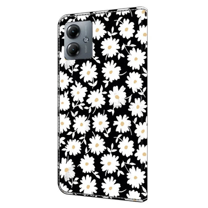 For Motorola Moto G14 4G Case 3D Creative Pattern PU Leather Flip Phone Cover