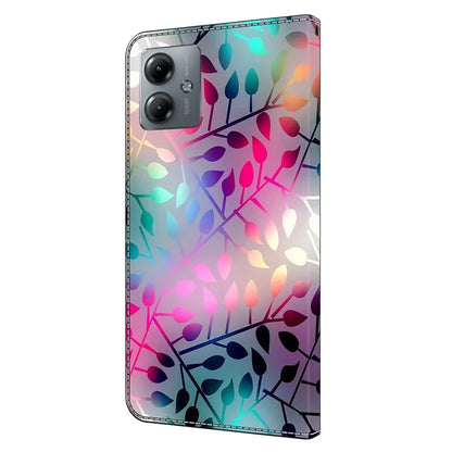 For Motorola Moto G14 4G Case 3D Creative Pattern PU Leather Flip Phone Cover