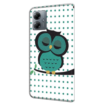 For Motorola Moto G14 4G Case 3D Creative Pattern PU Leather Flip Phone Cover