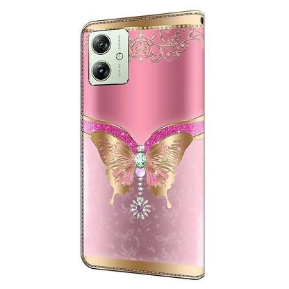 For Motorola Moto G54 5G Case PU Leather Wallet 3D Pattern Phone Cover