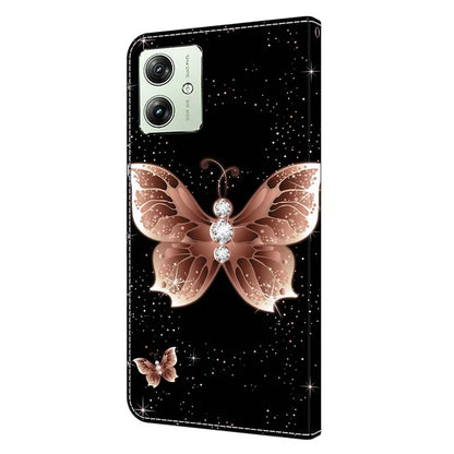 For Motorola Moto G54 5G Case PU Leather Wallet 3D Pattern Phone Cover