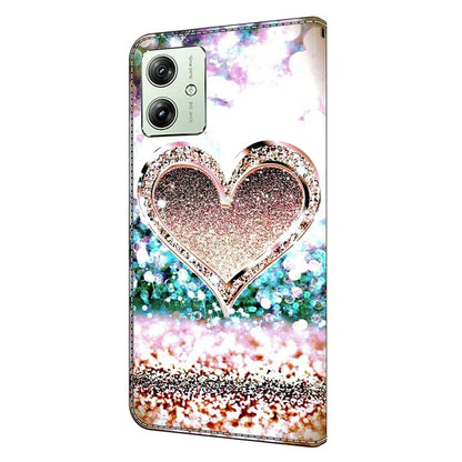 For Motorola Moto G54 5G Case PU Leather Wallet 3D Pattern Phone Cover