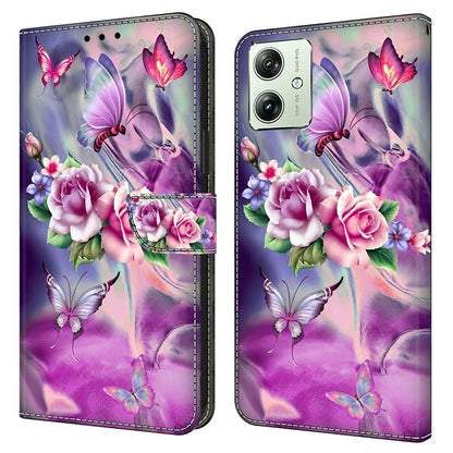 For Motorola Moto G54 5G Case PU Leather Wallet 3D Pattern Phone Cover