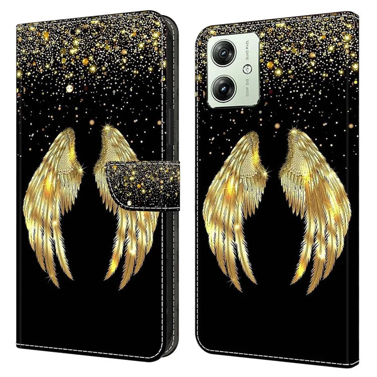 For Motorola Moto G54 5G Case PU Leather Wallet 3D Pattern Phone Cover