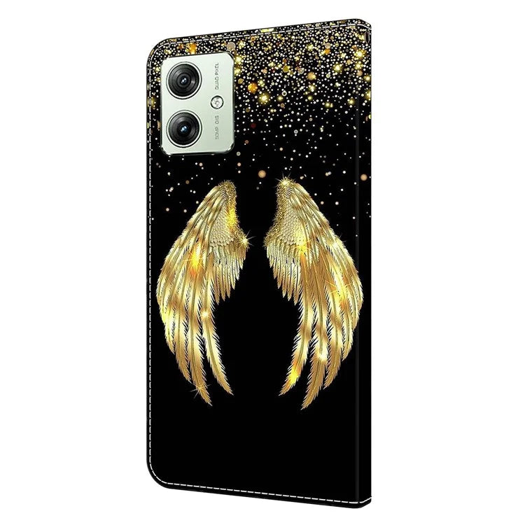 For Motorola Moto G54 5G Case PU Leather Wallet 3D Pattern Phone Cover