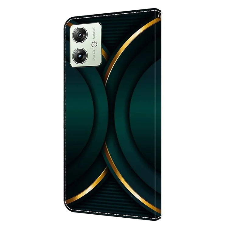 For Motorola Moto G54 5G Case PU Leather Wallet 3D Pattern Phone Cover