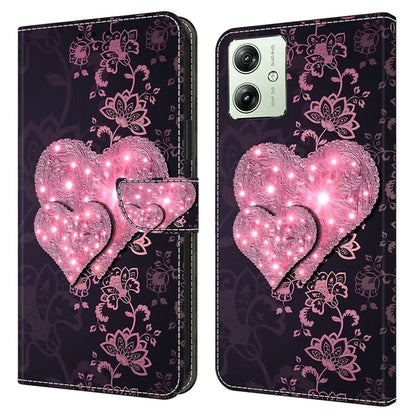 For Motorola Moto G54 5G Case PU Leather Wallet 3D Pattern Phone Cover