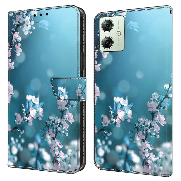 For Motorola Moto G54 5G Case PU Leather Wallet 3D Pattern Phone Cover