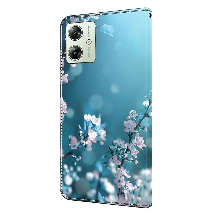 For Motorola Moto G54 5G Case PU Leather Wallet 3D Pattern Phone Cover