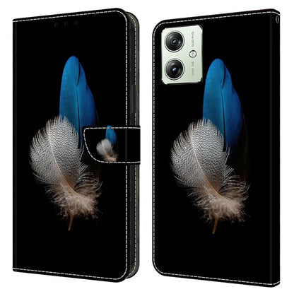 For Motorola Moto G54 5G Case PU Leather Wallet 3D Pattern Phone Cover