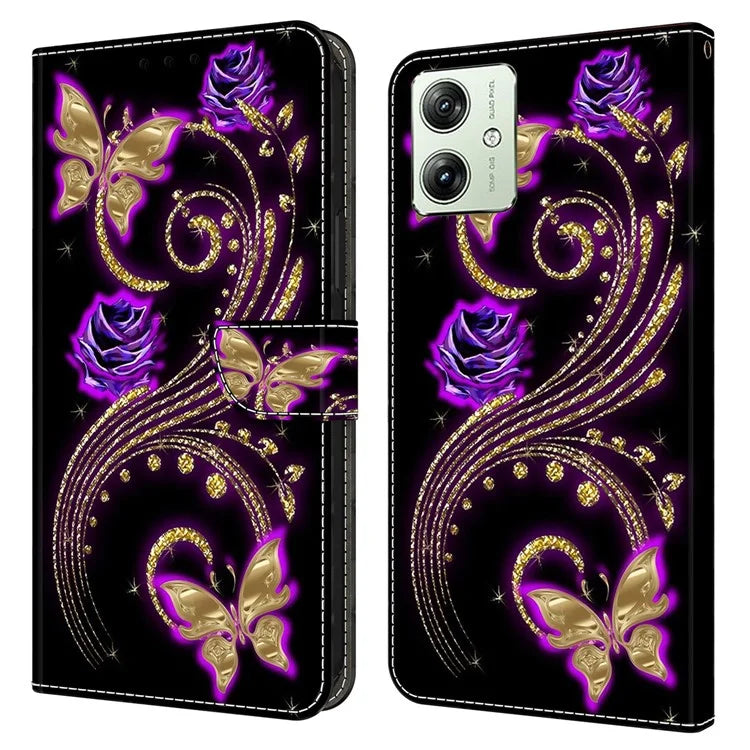 For Motorola Moto G54 5G Case PU Leather Wallet 3D Pattern Phone Cover