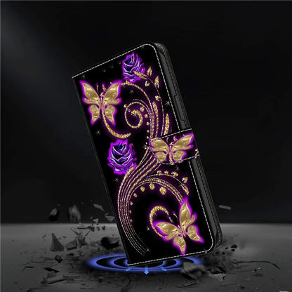 For Samsung Galaxy A05s 4G Case 3D Pattern PU Leather Stand Flip Phone Cover