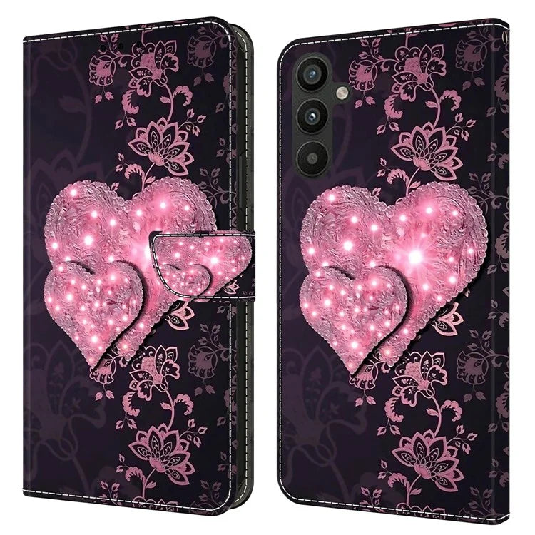 For Samsung Galaxy A15 4G Case 3D Pattern PU Leather Flip Protective Cover