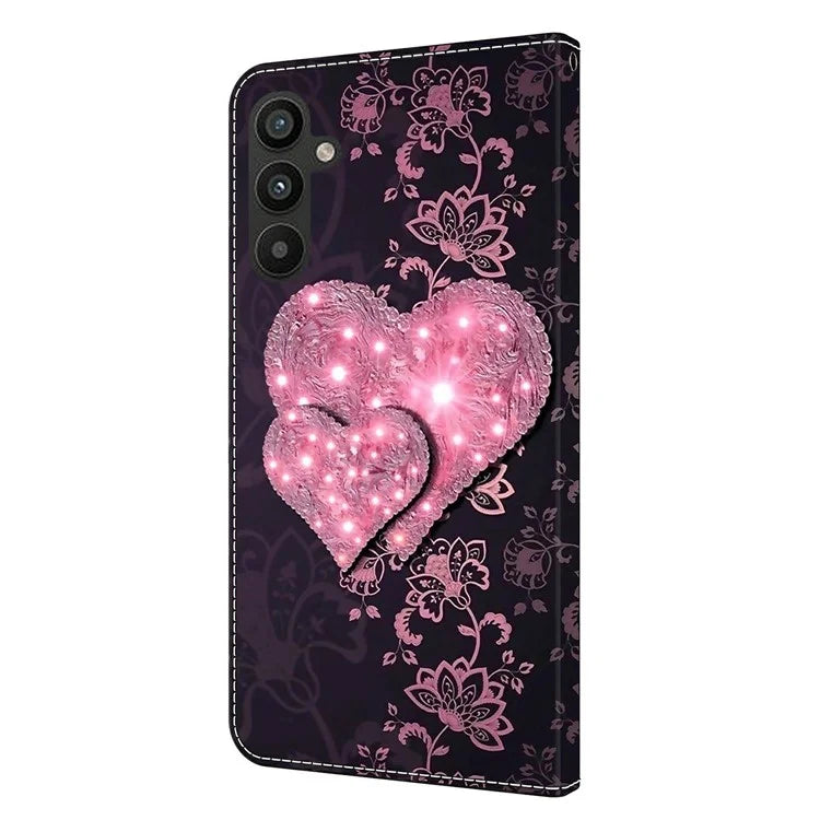 For Samsung Galaxy A15 4G Case 3D Pattern PU Leather Flip Protective Cover