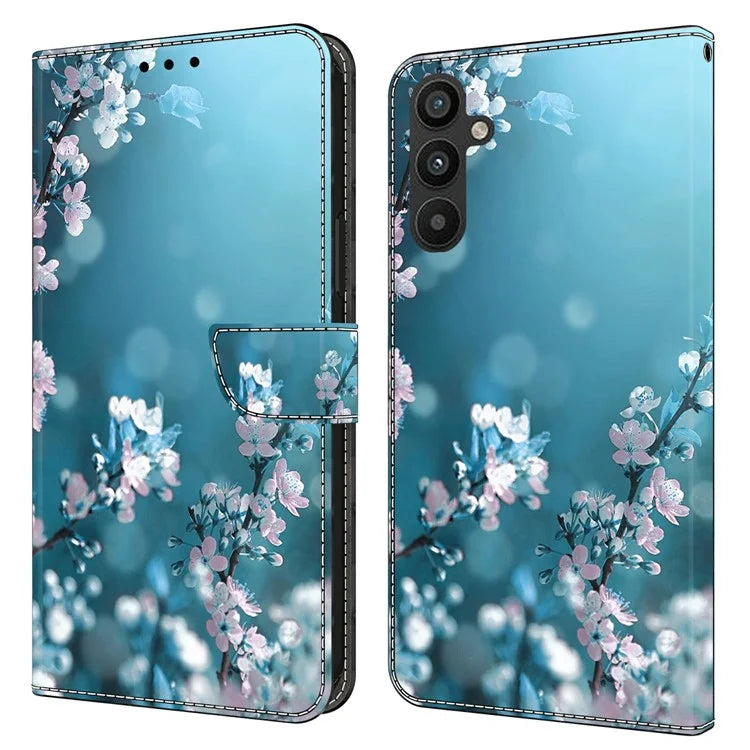 For Samsung Galaxy A15 4G Case 3D Pattern PU Leather Flip Protective Cover