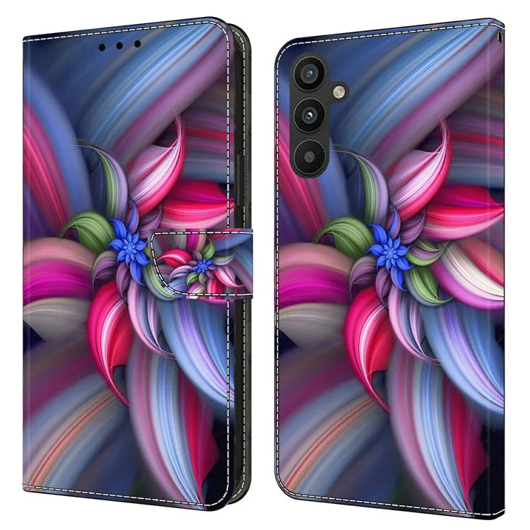For Samsung Galaxy A15 4G Case 3D Pattern PU Leather Flip Protective Cover