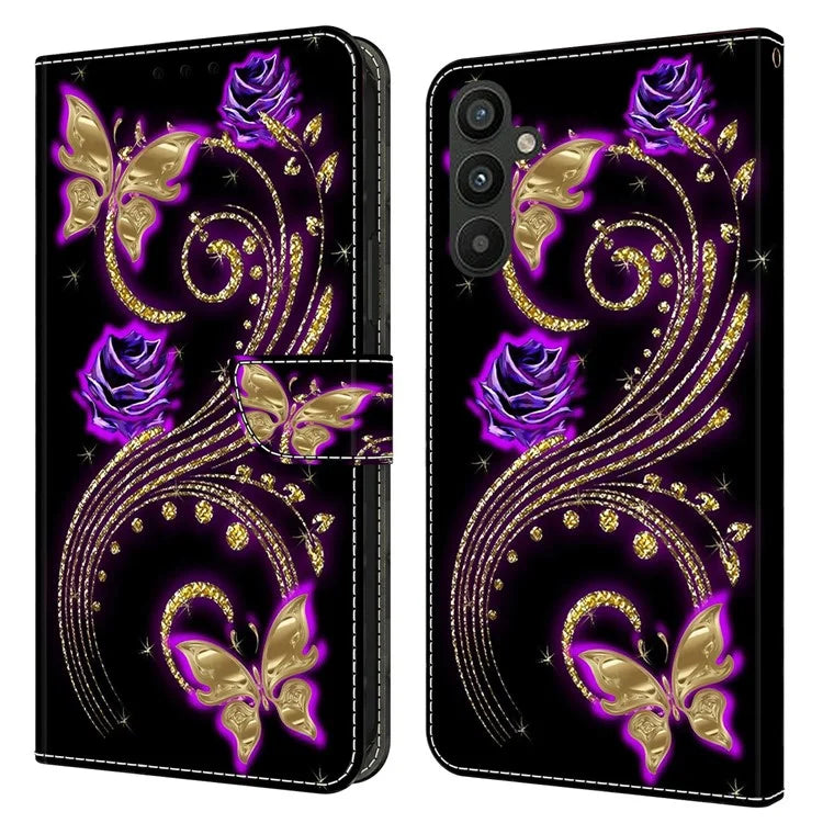 For Samsung Galaxy A15 4G Case 3D Pattern PU Leather Flip Protective Cover