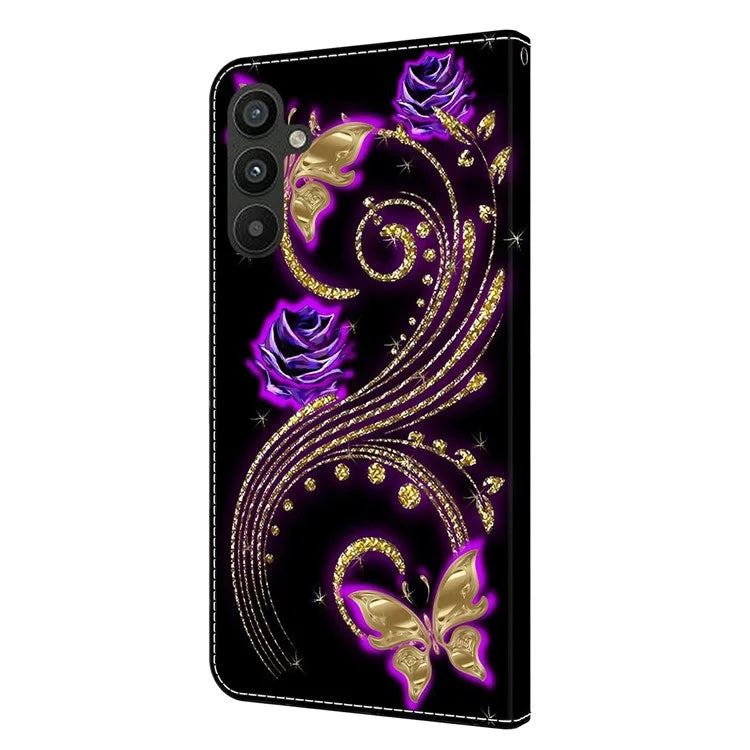 For Samsung Galaxy A15 4G Case 3D Pattern PU Leather Flip Protective Cover