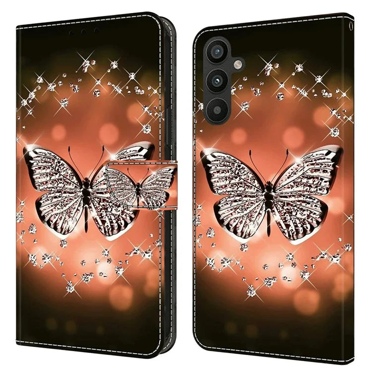 For Samsung Galaxy A15 4G Case 3D Pattern PU Leather Flip Protective Cover