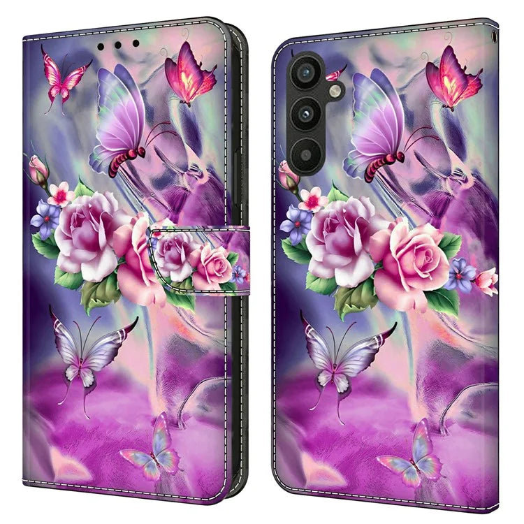 For Samsung Galaxy A15 4G Case 3D Pattern PU Leather Flip Protective Cover