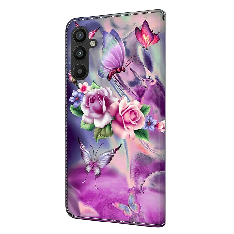 For Samsung Galaxy A15 4G Case 3D Pattern PU Leather Flip Protective Cover