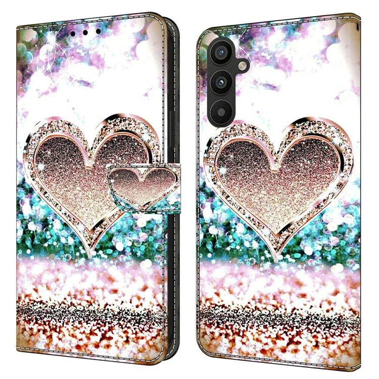 For Samsung Galaxy A15 4G Case 3D Pattern PU Leather Flip Protective Cover