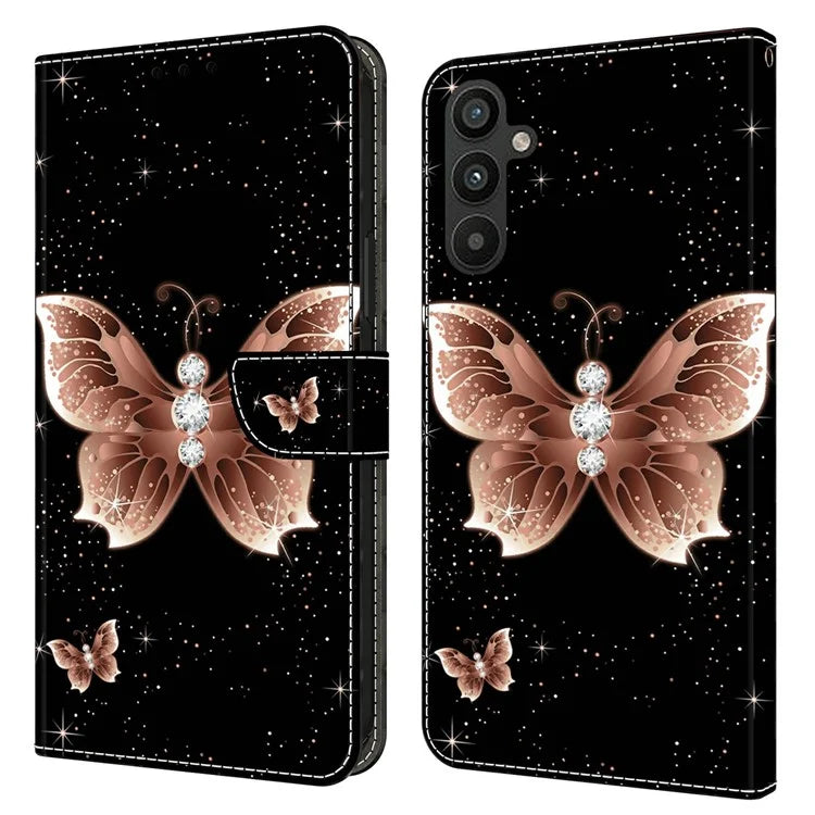 For Samsung Galaxy A15 4G Case 3D Pattern PU Leather Flip Protective Cover