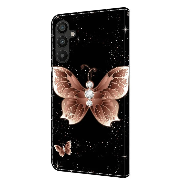 For Samsung Galaxy A15 4G Case 3D Pattern PU Leather Flip Protective Cover